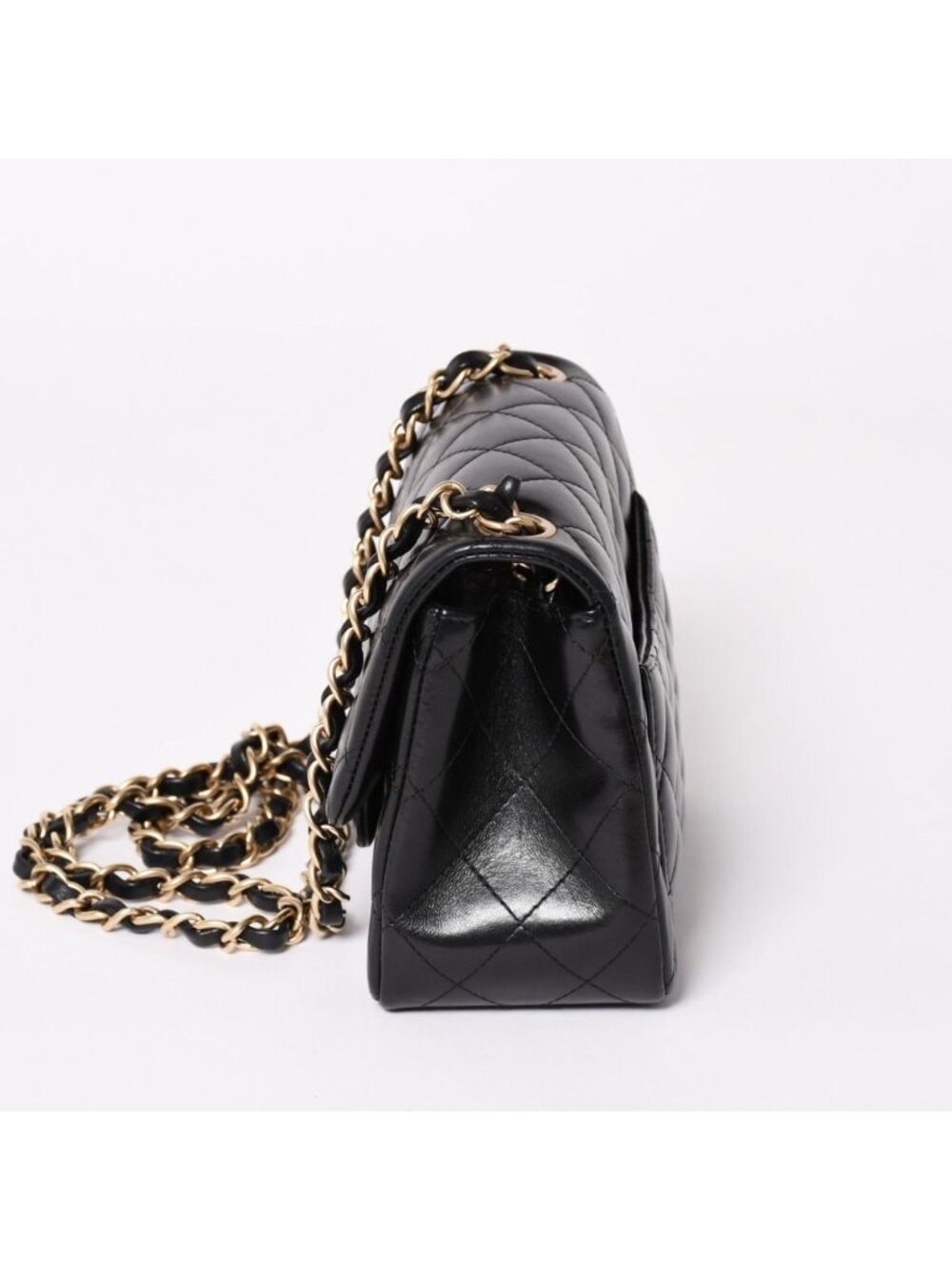 Chanel Mini Quilted 17 S Flap S Chain Shoulder Bag CC Logo Lambskin Black - Picture 4 of 16